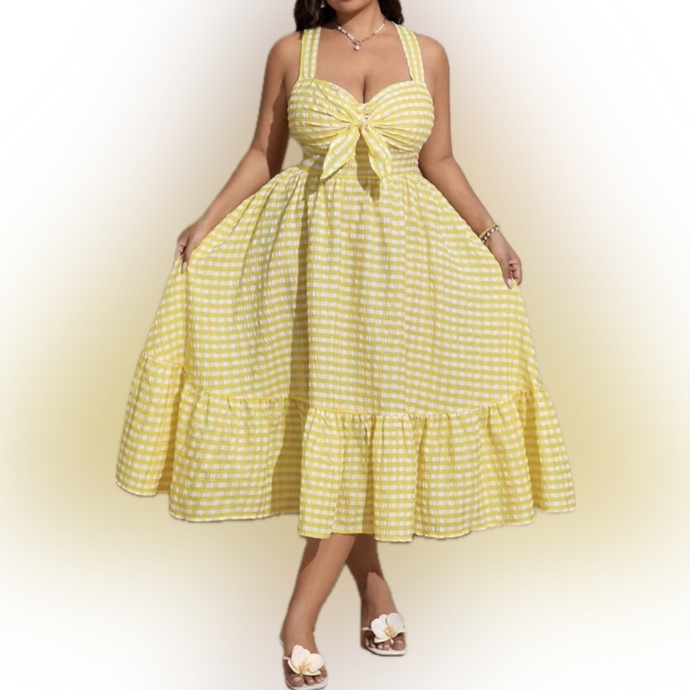 🍋 PLUS Gingham Dress 🍋 - Picture 3 of 9